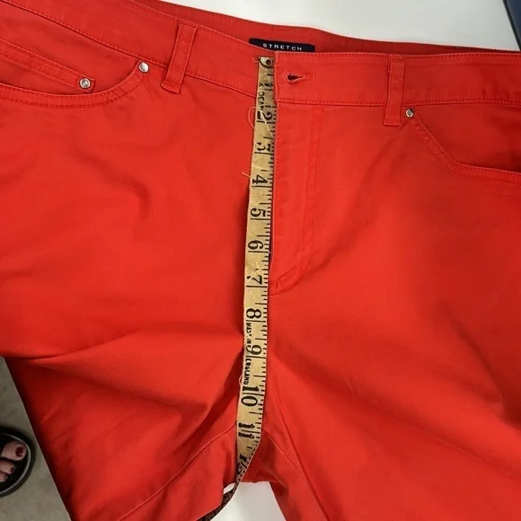 Jones New York Signature Stretch Jeans Orange 5 Pocket Zip Fall Neutral Cotton - Picture 6 of 8